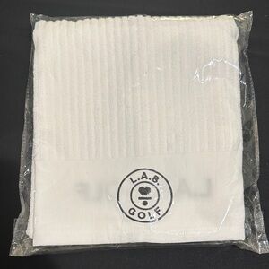 L.A.B. Golf White Ribbed Golf Towel